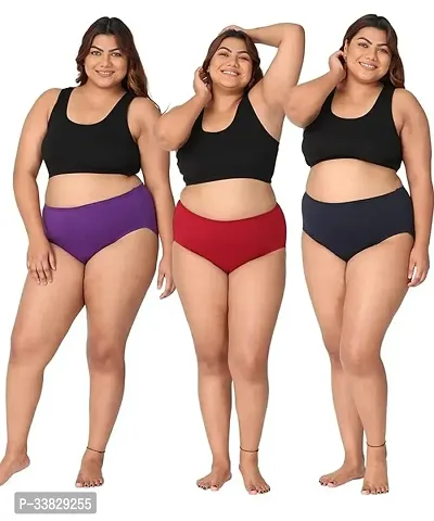 Stylish Cotton Briefs for Women Combo  Pack of 3-thumb0