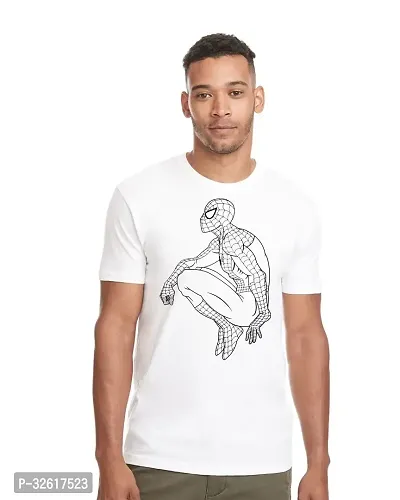 Stylish Polycotton White Printed Tees For Men-thumb0