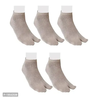 Footmate Soft and Durable Combed Cotton Ankle Length Toe socks for