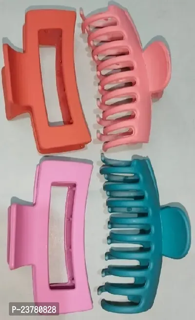 Buy Designer Multicoloured Plastic Claw Clips Set For Women Online