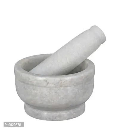 White Marble Imam Dasta/Mortar and Pestle Set/Ohkli Musal/Kharal/Idi Kallu/Khal Musal/Khalbatta-thumb0