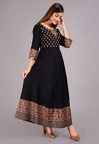 Women Rayon Printed Anarkali Kurta-thumb3