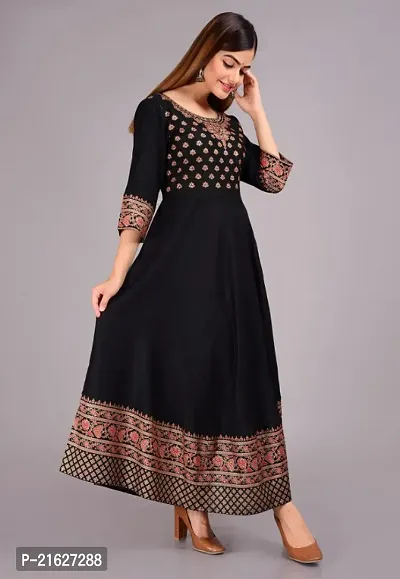 Women Rayon Printed Anarkali Kurta-thumb4