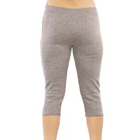 MUKHAKSH (Pack of 1) Women/Girls/Ladies Hot/Stylish Raju Grey Capri 3/4 for Gym/Work Out/Sports/Casual  Party wear-thumb1