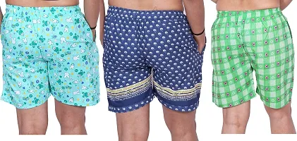 MUKHAKSH (Pack of 3) Women's/Girls/Ladies Hot/Stylish Soft Cotton Printed Export Quality Women Shorts with Pockets/Lounge Shorts/Night Shorts/Nikar for Women, Prints May Vary-thumb1