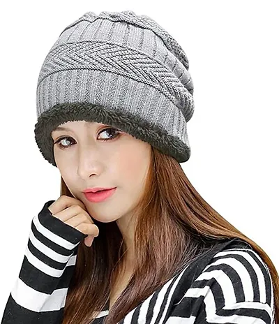 Classy Woolen Winter Beanie Caps For Women