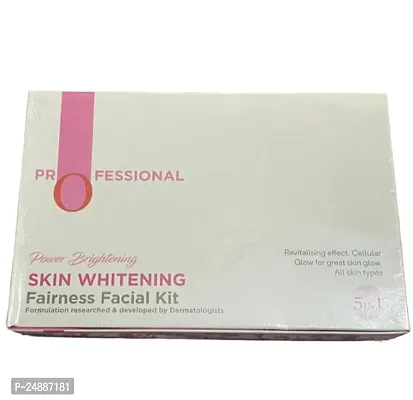 Skin Whitening Fairness Facial Kit for Glowing Skin, All Skin Types, Revitalising Effect, Power Brightening (5 in 1) | Best Facial Kit | 5 Packs Facial Kit-thumb0