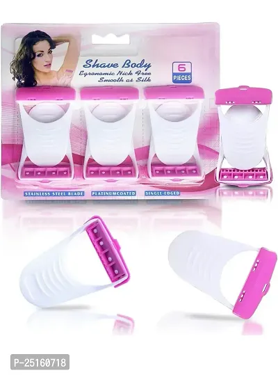 Women's Disposable Plastic Hair Razor  Bikini Shaving Razor For Women- Pack of 1 (6 pcs)-thumb0