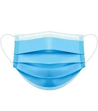 3 Ply Protective Pharmaceutical Disposable Surgical Face Mask for Anti-Bacteria, Dust Removal, Anti-Pollution with softest earloops(3 Ply Mask, Blue Color, Pack of 100 pcs)-thumb1