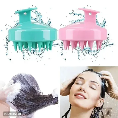 Premium Silicone Bristles Hair Scalp Massager Shampoo Brush-thumb5