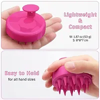 Premium Silicone Bristles Hair Scalp Massager Shampoo Brush-thumb2