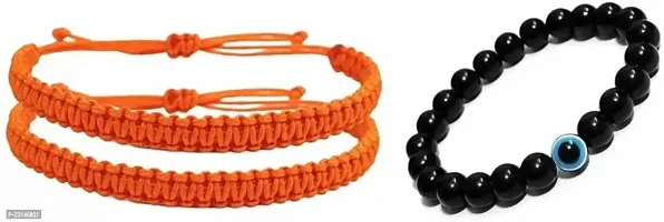 Fabric Bracelet For Men (Pack Of 3)-thumb0