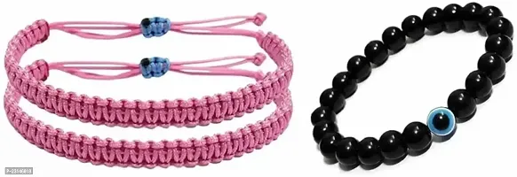 Fabric Bracelet For Men (Pack Of 3)-thumb0