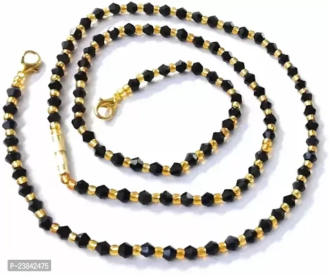 Black Golden Beads Mangalsutra Chain Long 22Inches For Women-thumb0