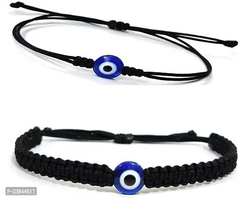 Black Thread Blue Evil Eye Nazariya Bracelet For Unisex Pack Of 2