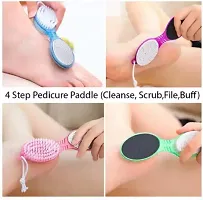 Pedicure Tool Pedicure Brush For Feet Foot Scrubber 4 In 1 Foot File With Pedicure And Manicure Brush Multi Use Pedicure Paddle Brush (Cleanse, Scrub, File And Buff)-thumb2