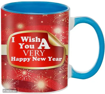 New Year And Christmas Gift For Boyfriend Girlfriend Husband Wife Design Ceramic Coffee Mug -325 Ml