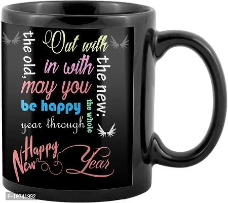 New Year And Christmas Gift For Boyfriend Girlfriend Husband Wife Design Ceramic Coffee Mug -325 Ml