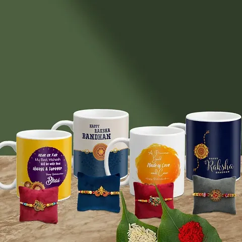 Mugs and Rakhi for Rakshabandhan Gift