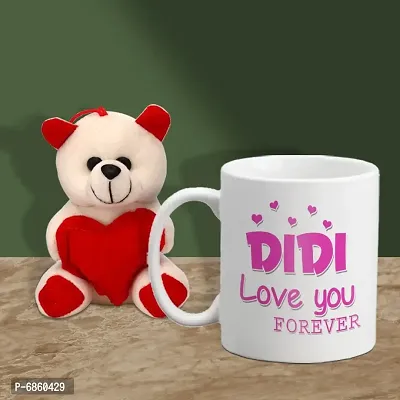 Rakhi Gift for Sister Printed Coffee Mug with Cute Little teddy