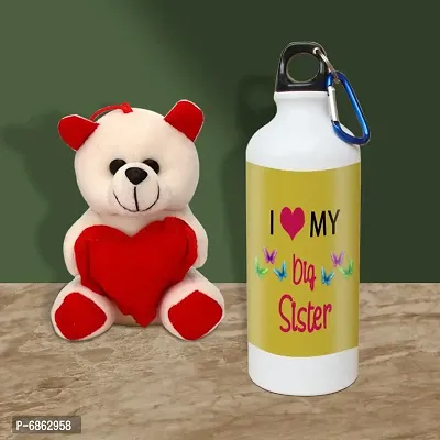 Rakhi Gift for Sister Printed Shipper bottle with Cute little Teddy