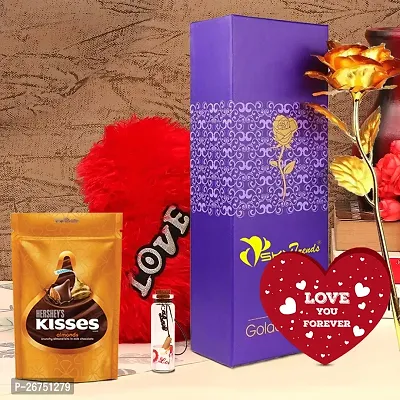 sky trends Valentine gifts Chocolate pack combo with couple gift teddy combo Rose Artificial Gift Hamper-05