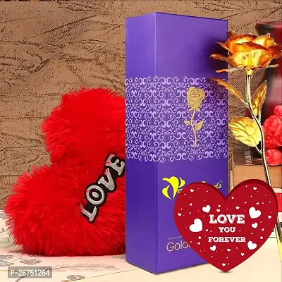 sky trends Valentine gifts combo with couple gift teddy combo Rose Artificial Gift Hamper-02