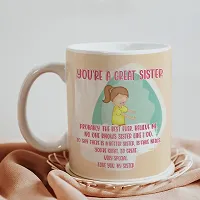 You're a Great Sister Rakhi Gift for Sister Printed Coffee Mug, Teddy, Chocolate, Keychain-thumb2