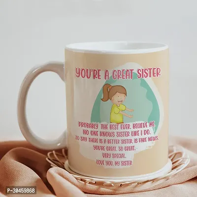 You're a Great Sister Rakhi Gift for Sister Printed Coffee Mug, Teddy, Chocolate, Keychain-thumb3