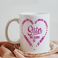 Side by Side Rakhi Gift for Sister Printed Coffee Mug, Teddy, Chocolate, Keychain-thumb1