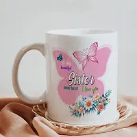 To My Beautiful Sister Rakhi Gift for Sister Printed Coffee Mug, Teddy, Chocolate, Keychain-thumb1