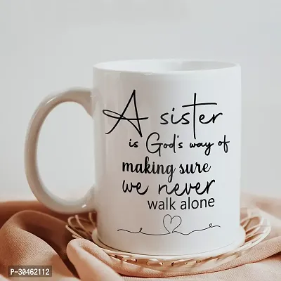 A Sister is a God's Way Rakhi Gift for Sister Printed Coffee Mug, Teddy, Chocolate, Keychain-thumb3