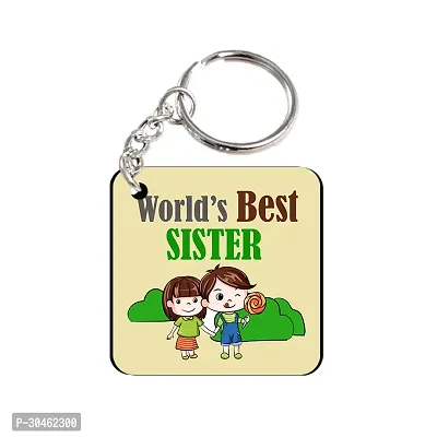 World's Best Sister Rakhi Gift for Sister Printed Coffee Mug, Teddy, Chocolate, Keychain-thumb2