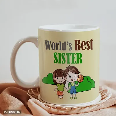 World's Best Sister Rakhi Gift for Sister Printed Coffee Mug, Teddy, Chocolate, Keychain-thumb3