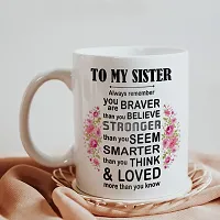 To My Sister Always Remember Rakhi Gift for Sister Printed Coffee Mug, Teddy, Chocolate, Keychain-thumb1