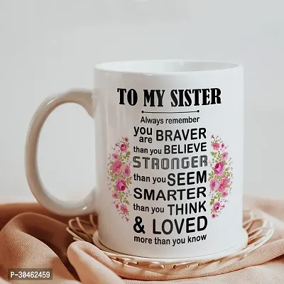 To My Sister Always Remember Rakhi Gift for Sister Printed Coffee Mug, Teddy, Chocolate, Keychain-thumb2