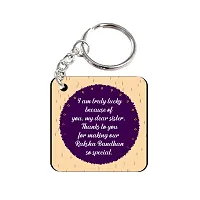 I am Truly Lucky Rakhi Gift for Sister Printed Coffee Mug, Teddy, Chocolate, Keychain-thumb1