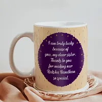 I am Truly Lucky Rakhi Gift for Sister Printed Coffee Mug, Teddy, Chocolate, Keychain-thumb2