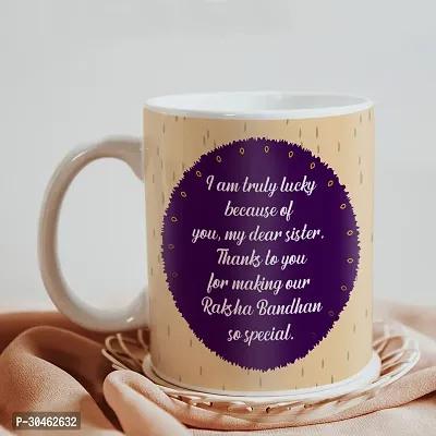 I am Truly Lucky Rakhi Gift for Sister Printed Coffee Mug, Teddy, Chocolate, Keychain-thumb3