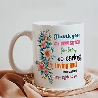 Thank You My Dear Sister Rakhi Gift for Sister Printed Coffee Mug, Teddy, Chocolate, Keychain-thumb1