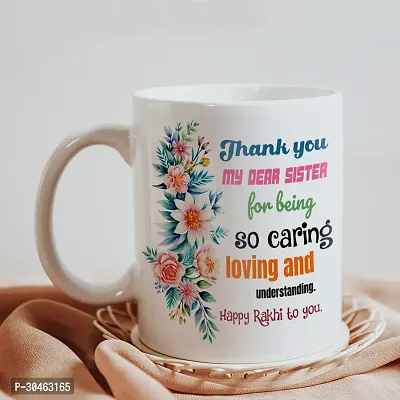 Thank You My Dear Sister Rakhi Gift for Sister Printed Coffee Mug, Teddy, Chocolate, Keychain-thumb2