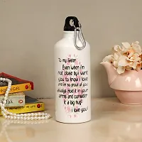 To My Sister Rakhi Gift for Sister Printed Cushion Cover with Filler, Shipper Bottle and Keychain-thumb3