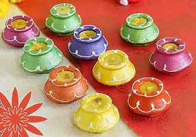 Matki Candles Diwali Decoration Set Handicraft Diwali Diyas  (Set of 10)-thumb4