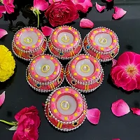 Handcraft Diwali Decoration Candle Set Pack of 6-thumb4