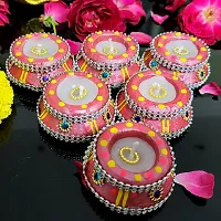 Handcraft Diwali Decoration Candle Set Pack of 6-thumb3