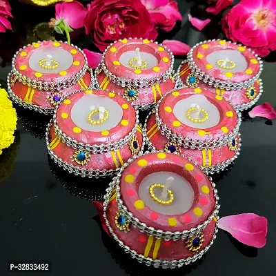 Handcraft Diwali Decoration Candle Set Pack of 6-thumb4