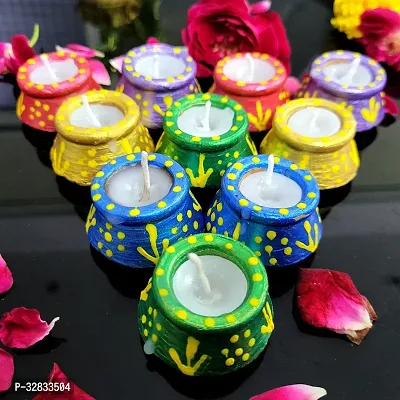 Handcraft Diwali Decoration Candle Set Pack of 10-thumb2