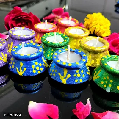 Handcraft Diwali Decoration Candle Set Pack of 10-thumb3