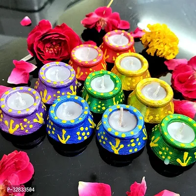 Handcraft Diwali Decoration Candle Set Pack of 10-thumb4