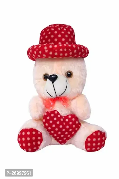 Soft Toy Teddy Bear With Heart And Cap Soft Plush Animal Toy Best Gift For Valentine And For Kids Girlfriends Boyfriends 12 Inch Cream
